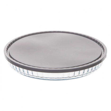 5five - stampo per crostate in silicone keepeat da 27,5 cm con coperchio