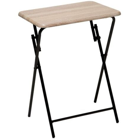 Table pliante 48 x 38 cm brun h 64