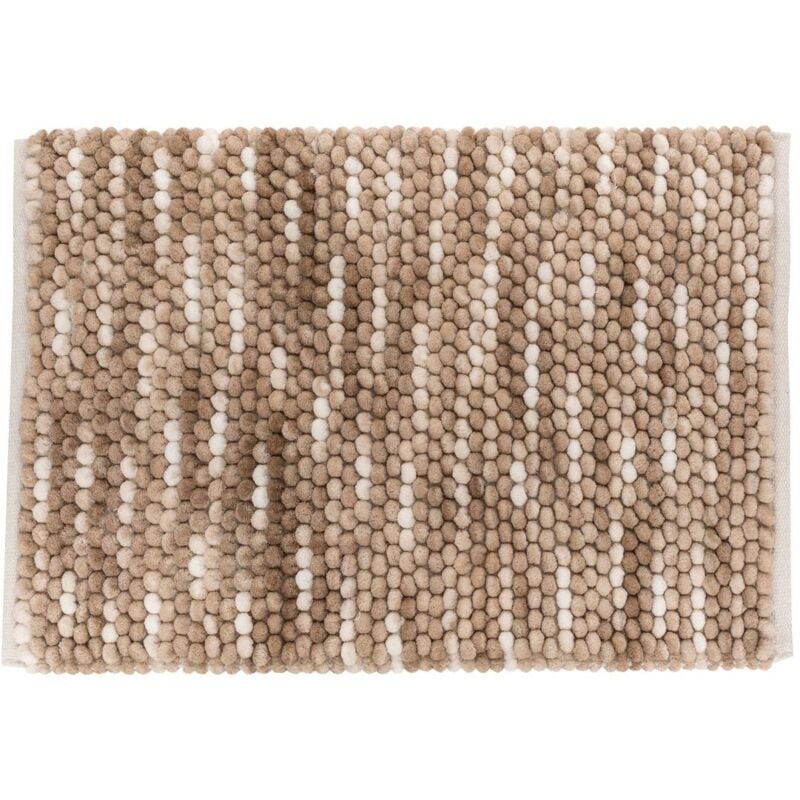 Tapis de bain boule en coton beige 75x50cm - 5five
