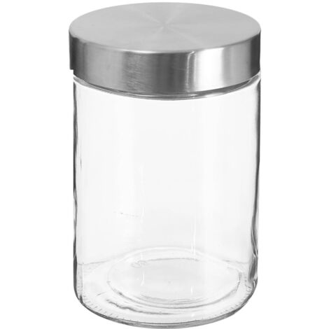 5five - vaso in vetro con coperchio in acciaio inox nixo 1,2l