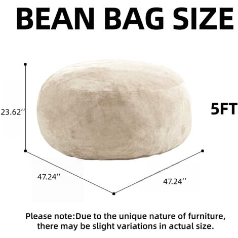 5FT Sitzsack,Sitzsackstuhl, Sofa für Erwachsene,weicher und bequemer Lesestuhl,geeignet für Schlafzimmer, Balkone und andere Orte