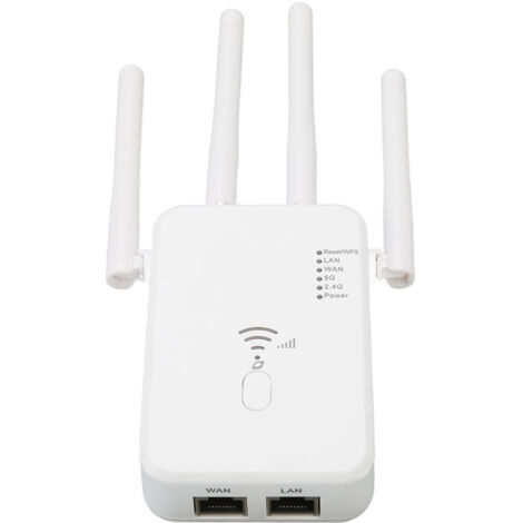 5G Dualband-WLAN-Verstärker 1200 Mbit/s, Hochleistungs-Internetsignalverstärker für Zuhause und Büro, kompatibel mit EU-Steckern