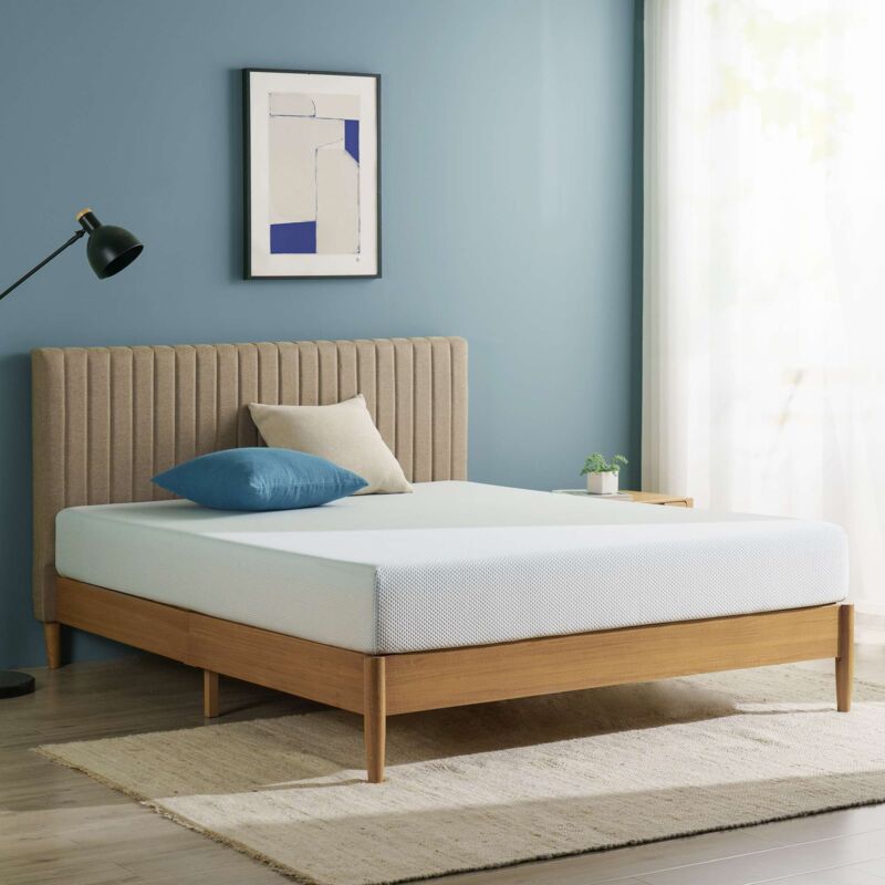 Zinus - Matelas 140x190 cm, Matelas Hypoallergénique en Mousse à Mémoire de Forme MyGel, Orthopédique, Épaisseur 15cm, Emballage Écologique