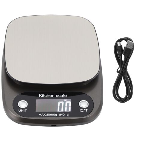5kg/0.1g LCD Digital Kitchen Scale Multifunction Electronic Food Weight Scale for Cooking Baking