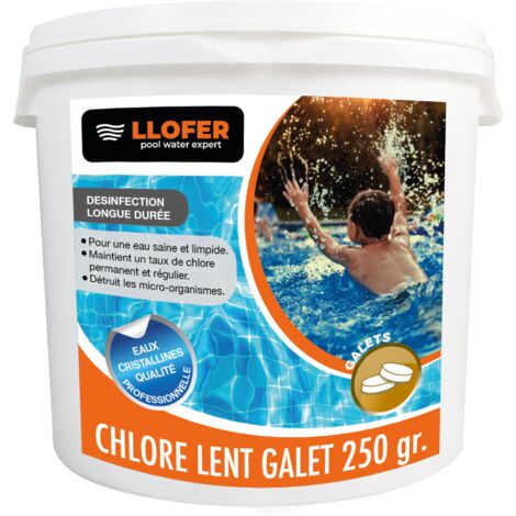 Mini galets de chlore MAREVA traitement choc pour piscine - 5 kg - 125 g -  100209U - Espace Bricolage