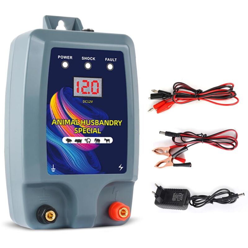 5KM Clôture électrique pour bétail, Électrificateur De Clôture Électrique Haute Puissance, ClôTure éLectrique pour Animaux Protection Parfaite pour