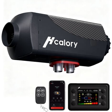 MAEREX 5KW bluetooth Remote Diesel Air Heater 12V/24V for Car Truck Van Boat Black