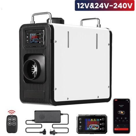 INSMA 5KW Standheizung Bluetooth Vertikaler Auto Luftheizung mit klappbarer Griff, AC110-240V Dieselheizung mit 230V EU Stecker
