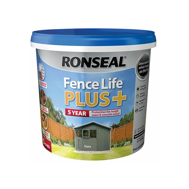 Ronseal - Fence Life Plus+ Slate 5 lite RSLFLPPS5L - Grey