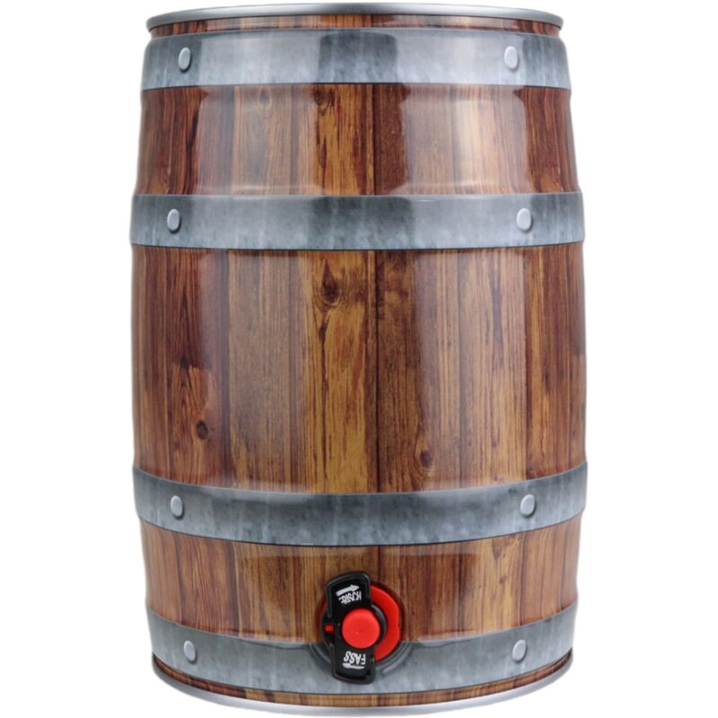 Ich-Zapfe 5l Partyfass Mit Zapfhahn, Holzoptik