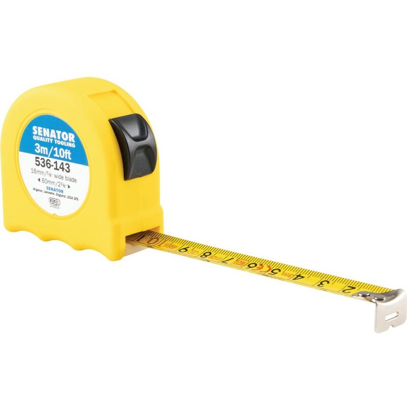 Senator 3M/10' Hi-vis Locking Tape - Yellow Case