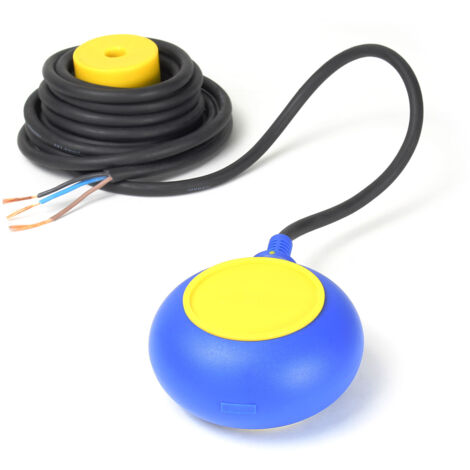 Wiltec – Flotteur interrupteur pour pompe immergée – Longueur câble 5m – Indice de protection IP68 – Tension 250V 16A – Angle de commutation +/- 50°