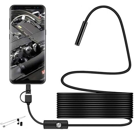 5m 3 in 1 Type-C USB Inspection Camera 6 Adjustable LED Lights Inspection Camera