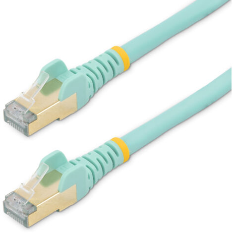 5M CAT6A ETHERNET CABLE AQUA  .