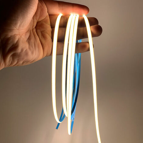 5M LED Strip Light, Warm White Dimmable LED Strip Light, 12V Silicone Cuttable Flexible Neon Light for Bedroom, Kitchen, Decoration
