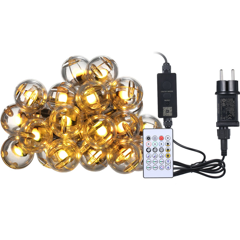 

5m Leds Cadena de lampara Inteligente Regulable Impermeable Iluminacion de color RGB Luz de decoracion con control remoto / Caja de control / Funcion