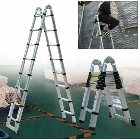 5M Profi Échelle Télescopique Aluminium Pliable Echelle Escabeau multifonction