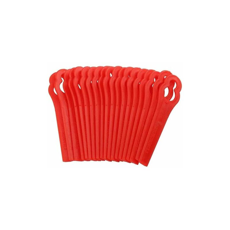 Odipie - Lot de 100 Lames de Rechange en Plastique pour Coupe-Bordure Rouge Lames de Tondeuse Lame Plastique Coupe Bordure(L83 rouge 127mm)