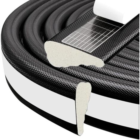 5M Windproof Strip for Windows and Doors, Door Sealing Strip, Foam Window Insulation Strip, Self-Adhesive Foam Sealing Strip for Door Frame, Black
