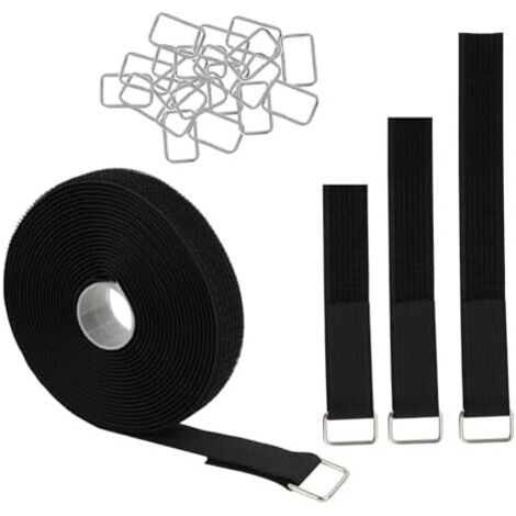 5m X 2.5cm SSangles/Attaches de Câble Réutilisables Réglables, Attache Adhésif Puissant Réutilisable Pour Gestion De Câbles, Prolongateur Ceinture Sécurité, Bricolage Et Rangement -