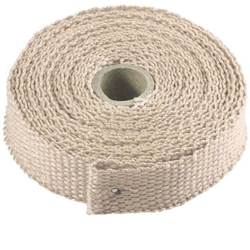 5m x 2.5cm Titanium Alloy Exhaust Pipe Insulation Tape Exhaust Manifold Stainless Steel Black with 4 Cable Ties Brown mumu