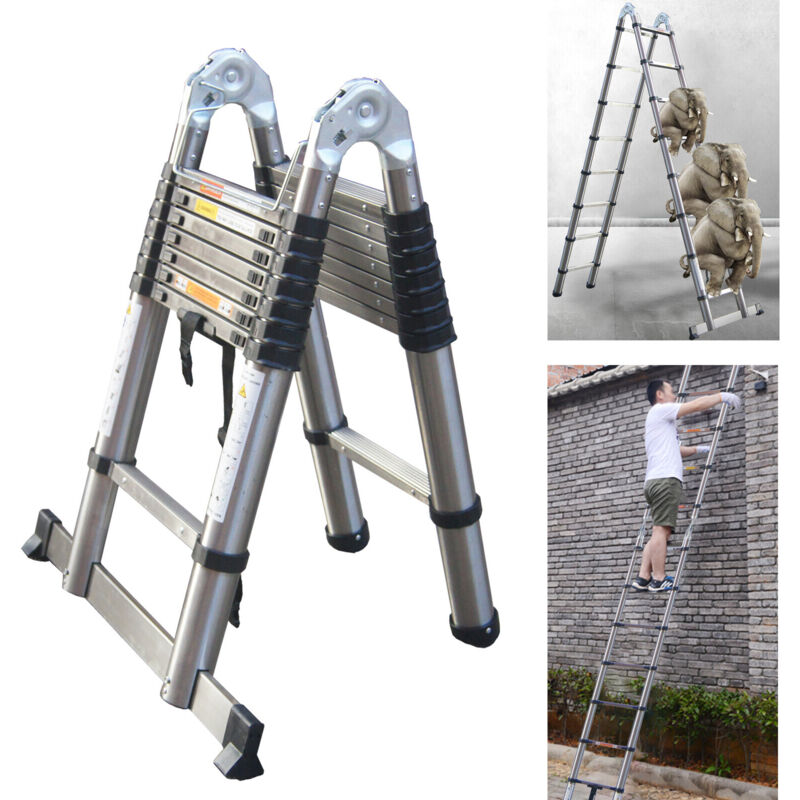 5m(2.5m+2.5m) Echelle télescopique Echelle en acier inox à cadre a Echelle pliante