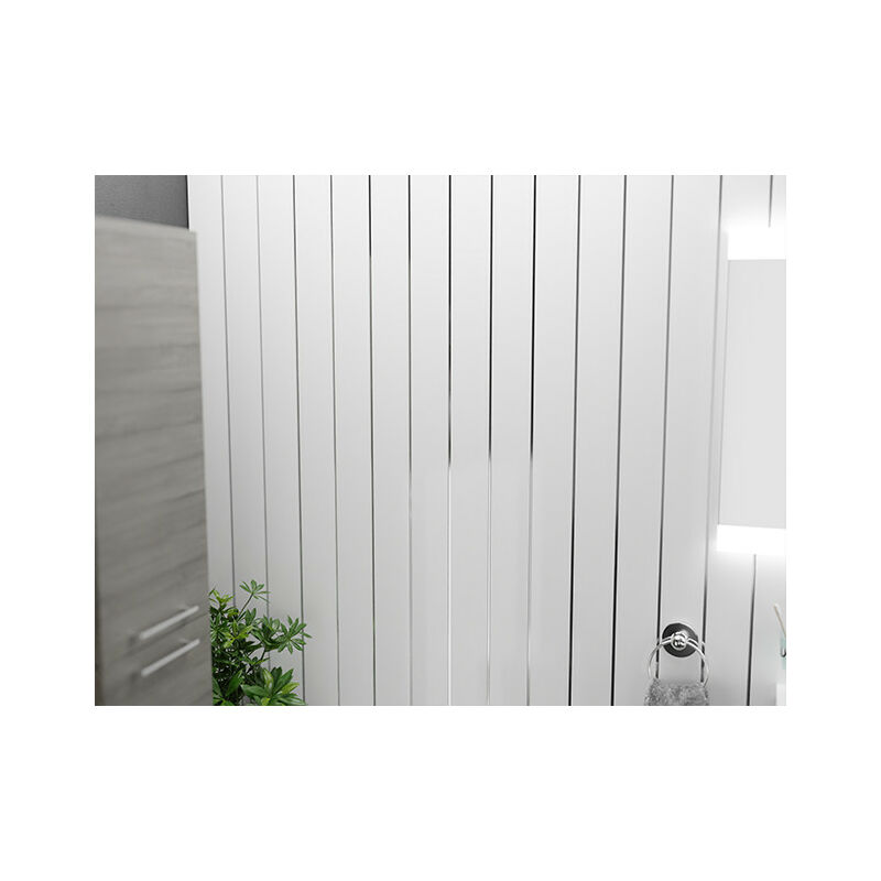 Wholepanel - 6mm Gloss White with Silver Strip 200mm x 2700mm Pack of 5 Wall and Ceiling Panels - White