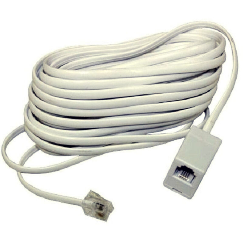 Trade Shop Traesio Mehrfarbig Trade Shop - Prolunga Cavo Telephone 5Mt Telephonische Filo Rj11 6P4c Femmina Modem Adsl