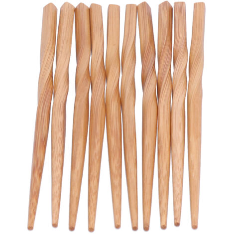 5Pairs Bamboo Twist Chopsticks Originality Environmentally Chopsticks Set for Home Restaurant