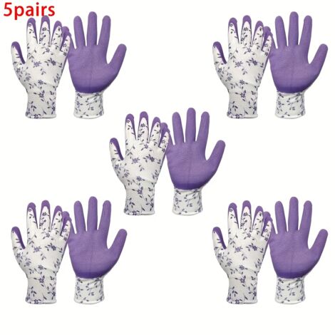 5pc gant/râteau, gants en mousse de latex imprimés et râteau en plastique, adapté pour le camping extérieur et autres scénarios