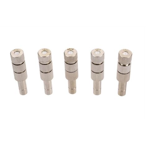 5Pcs 0.3mm Quick Connect Misting Nozzle with Filter Ultra Fine Durable Low Pressure Sprayer