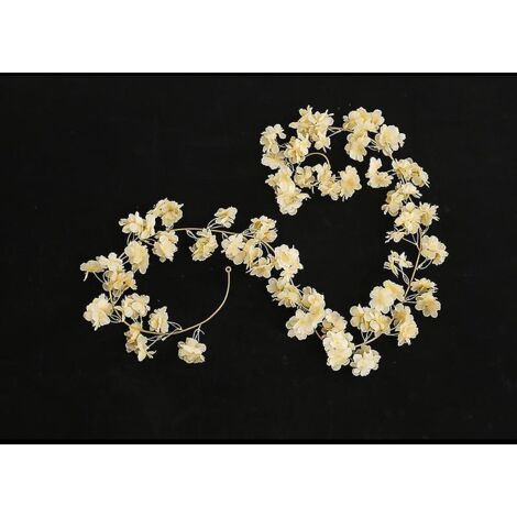 5pcs 1.8m -champagne Guirlandes De Cerisie Fleurs Artificielles Suspendue Decoration Pour Mariage Maison Jardin Miroir Salon