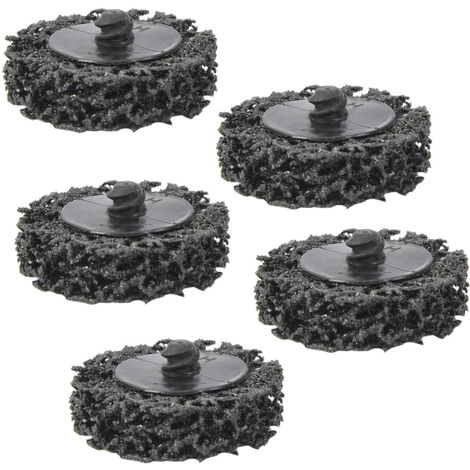 5pcs 2 pouces 50 mm Poly Strip Disc Roll Lock Grinding Wheel Rust Paint Retors (noir)