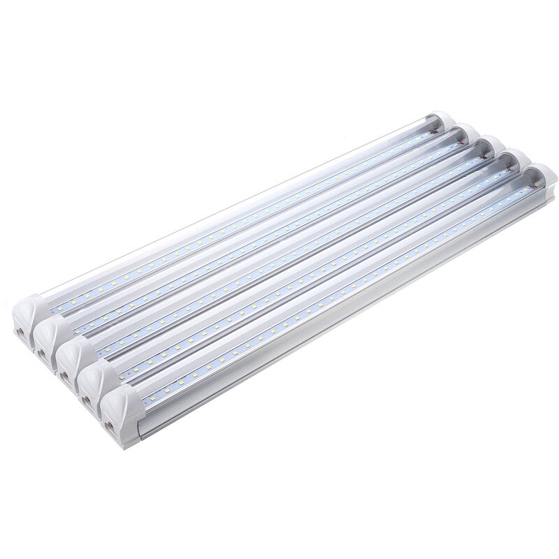 

5Pcs 50cm Tubo de luz T8 36 LED 12W Luz diurna 6500k Transparente