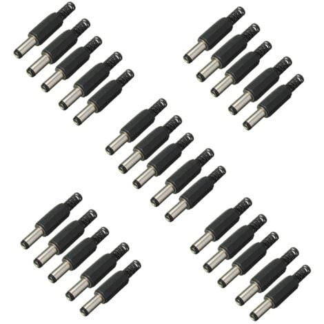5PCS 5.5mm X 2.5mm Male Jack DC Power Plug Socket Jack Adapter Adaptor Connector