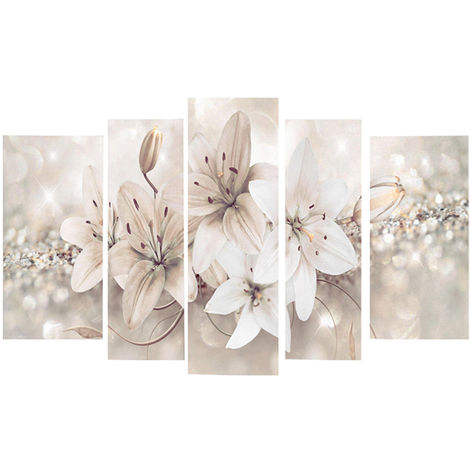 5pcs Abstrakte Moderne Blumen Leinwanddruck Malerei Hangende Kunst Dekoration Ungerahmt Poa