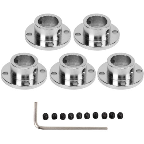 5Pcs Accouplement d'Arbre Rigide 14mm avec Bride pour Moteurs de Modèles RC et DIY, Pièces de Fixation d'Axe