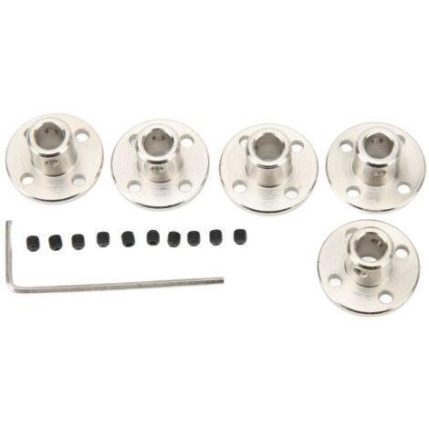 5Pcs Accouplement d'Arbre Rigide 6mm avec Bride pour Moteurs de Modèles RC, Accessoires d'Axe et Pièces de Guidage