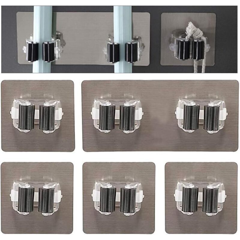 Basetbl 5pcs Adhesive Wall-mounted Racks For Pot Lids, No-drill Storage Organizer