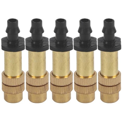5pcs Adjustable Brass Misting Spray Nozzle Atomizing Sprinkler For Garden Watering Irrigation