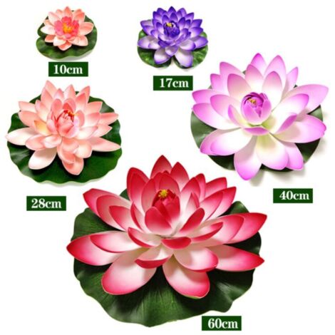 5pcs Artificielle Nénuphar Flottant Lotus Fleur Étang Maison Mariage Décor 10cm Plante artificielle