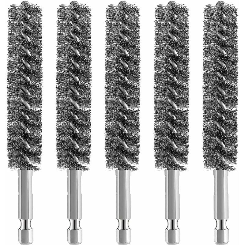 Memkey - 5pcs Brosse MéTallique de Brosse D'AléSage D'Acier Inoxydable pour la Brosse MéTallique de Nettoyage de Perceuse Brosse D'Acier Inoxydable