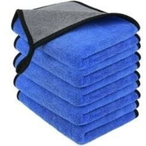 5PCS Chiffon en Microfibre, Réutilisable Chiffon de Nettoyage en Microfibre pour Nettoyage Vitres/Tous lavages/Machine à Polir Les Voiture/Domestique, Super Absorbant Chiffon Microfibre 30x40cm