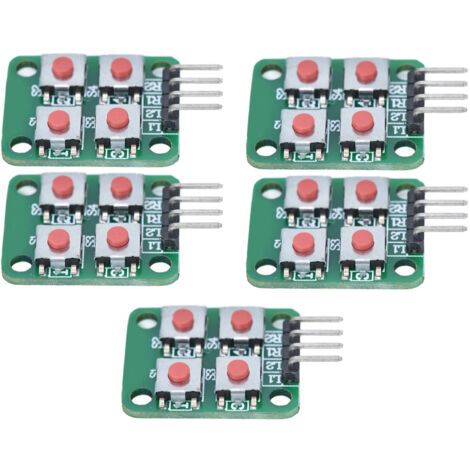 5PCS Clavier à Membrane 2x2 avec Interrupteurs pour Contrôle Électronique