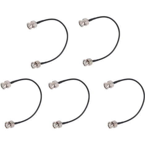 5PCS Connecteur BNC Mâle Coaxial RG58 50Ω pour Caméra de Sécurité