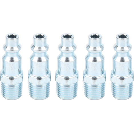 5pcs Connecteur Droit Pneumatique, Raccord Rapide Pneumatique Connecteurs, fiches américaines, connecteurs d'air industriels, accessoires de compresseur
