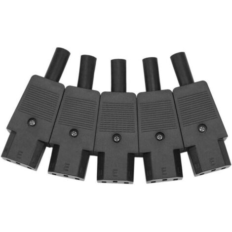 5Pcs Connecteur Rewirable Du Cordon D'Alimentation De La Prise L'Adaptateur 3Pin 320 C13
