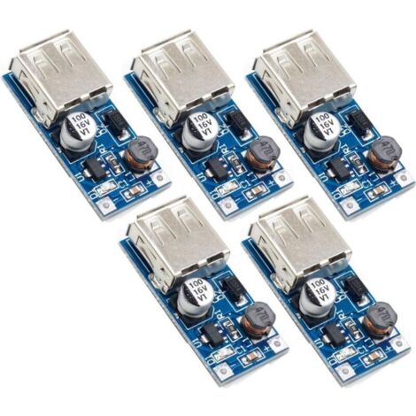 5pcs Convertisseur de Tension USB 0.9V-5V à 5V - Module d'Alimentation Booster DC