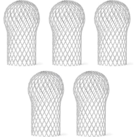 5pcs Crapaudine de Protege gouttière Contre Les Feuilles, Grille de Protection de gouttiere en métal Anti Feuilles Flexible et Durable pour Maison Avant-Toit Tuyau de Descente