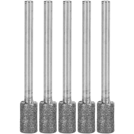 5PCS Cylinder Diamond Grinding Head Bit Parts for Piglet Electric Tooth Grinding Polisher